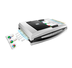 Plustek 了解使用者需求，提供平台及馈纸式双用途机种，可快速轻松地连接到办公系统，适合企业级客户扫描使用。