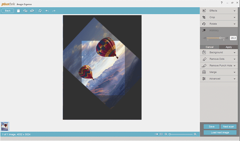 Skew the image to achieve the desired result.