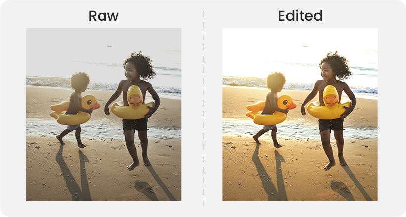 Allows user for instant visual evaluation of differences between images.